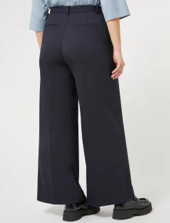 Marina Rinaldi Pantalon en gabardine fluide BLEUNUIT Fashion