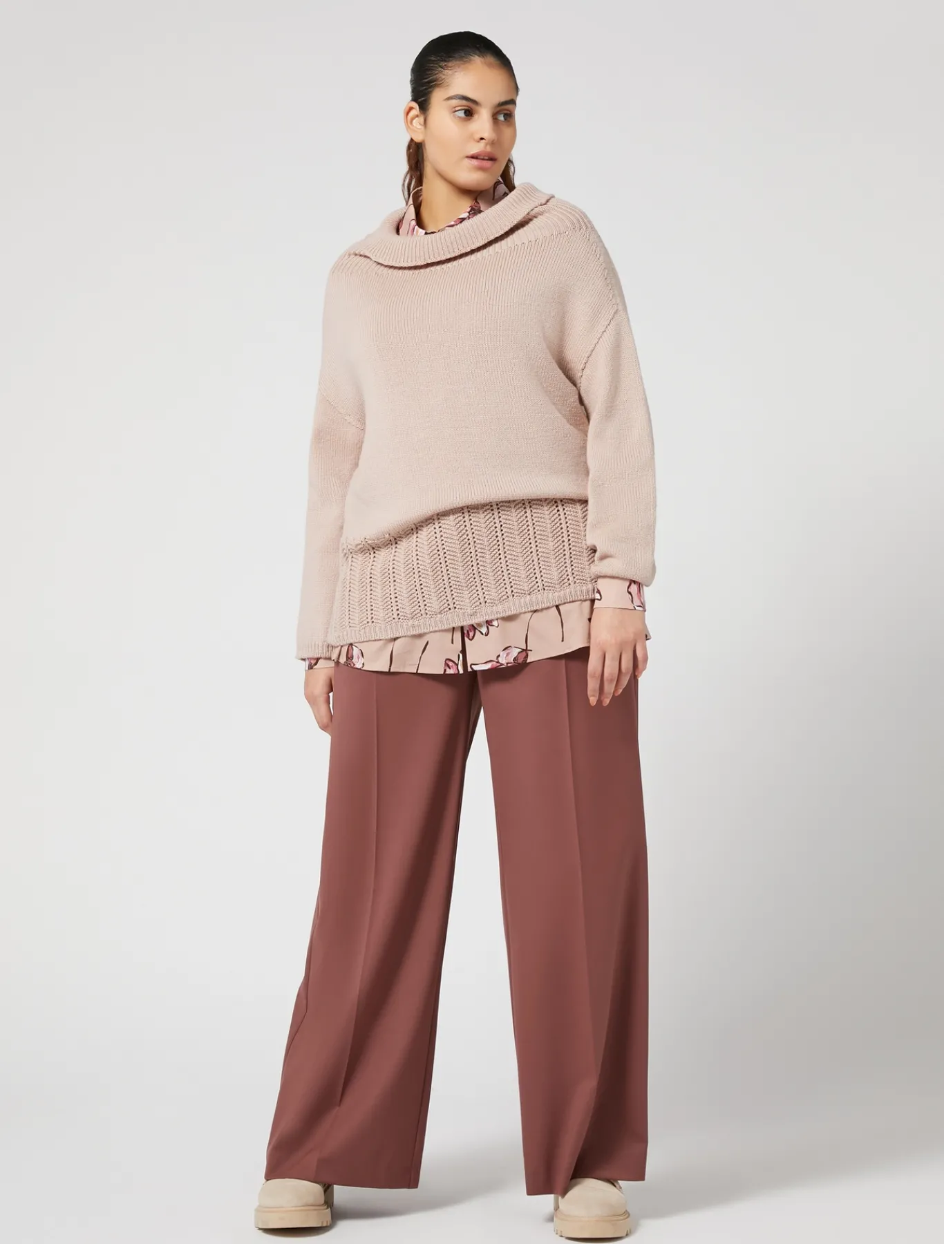 Marina Rinaldi Pantalon en gabardine fluide FARD Outlet