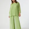 Marina Rinaldi Pantalon en georgette VERTOLIVE Outlet