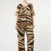 Marina Rinaldi Pantalon en georgette NOIR Online