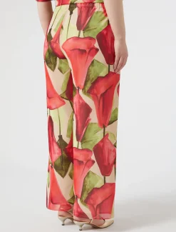Marina Rinaldi Pantalon en georgette ROSE Best