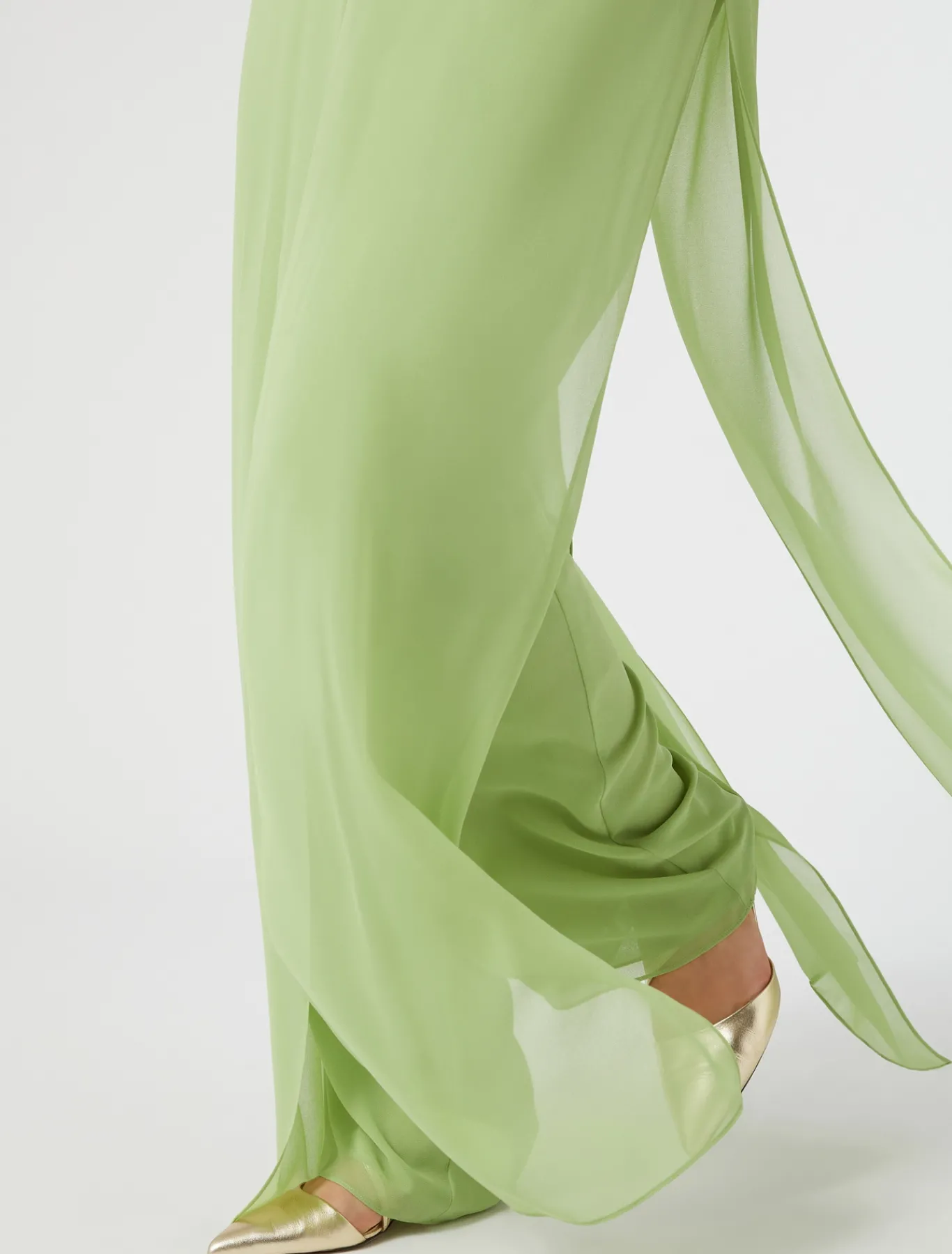 Marina Rinaldi Pantalon en georgette VERTOLIVE Outlet