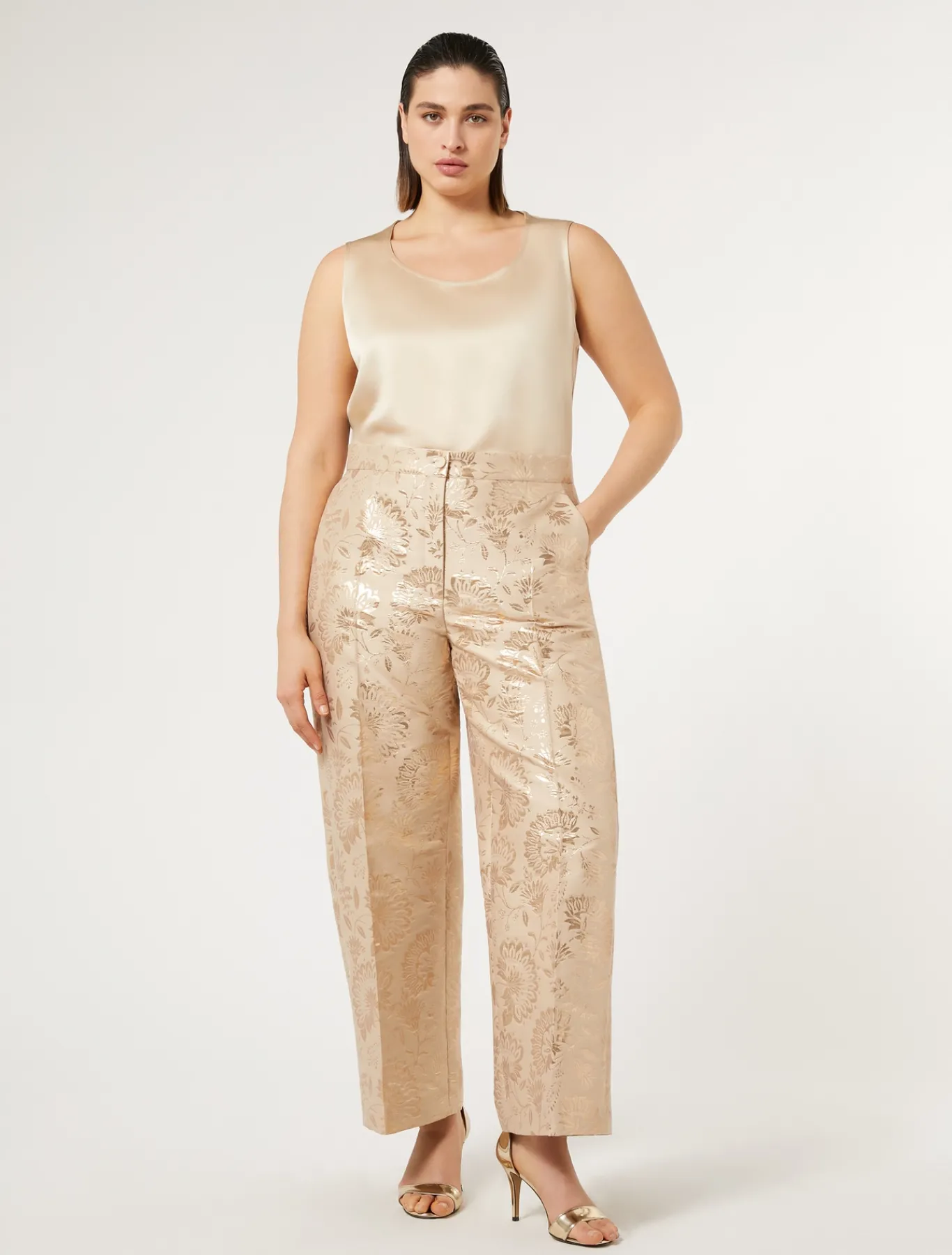 Marina Rinaldi Pantalon en jacquard MIEL Discount