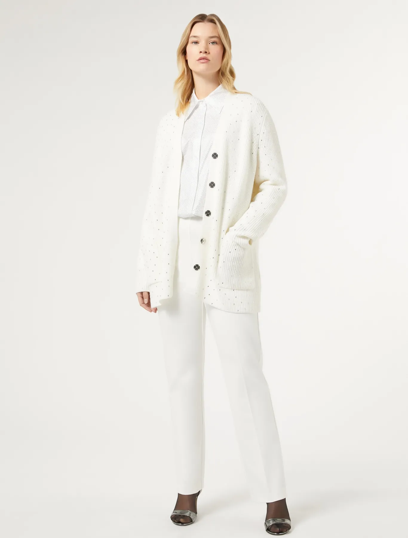 Marina Rinaldi Pantalon en jersey BLANC New