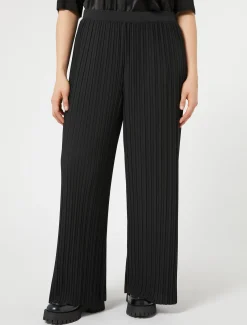 Marina Rinaldi Pantalon en jersey plissé NOIR Fashion