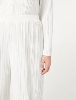 Marina Rinaldi Pantalon en jersey plissé BLANC New