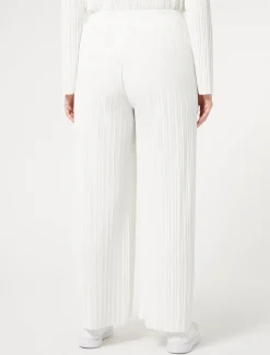 Marina Rinaldi Pantalon en jersey plissé BLANC New