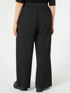 Marina Rinaldi Pantalon en jersey plissé NOIR Fashion