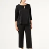Marina Rinaldi Pantalon en jersey point Milano NOIR Fashion