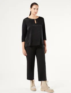 Marina Rinaldi Pantalon en jersey point Milano NOIR Fashion