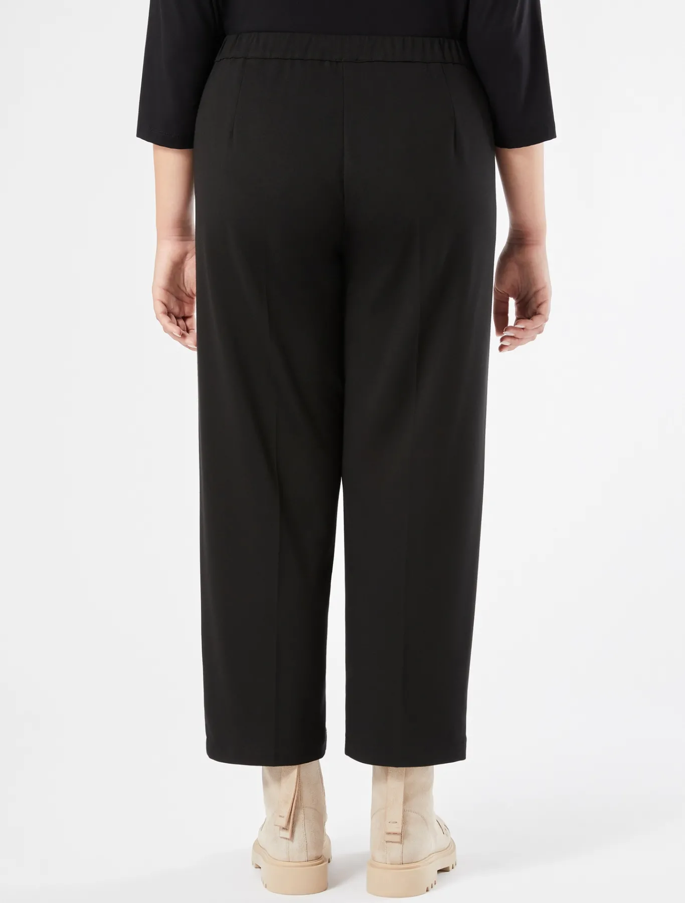 Marina Rinaldi Pantalon en jersey point Milano NOIR Fashion