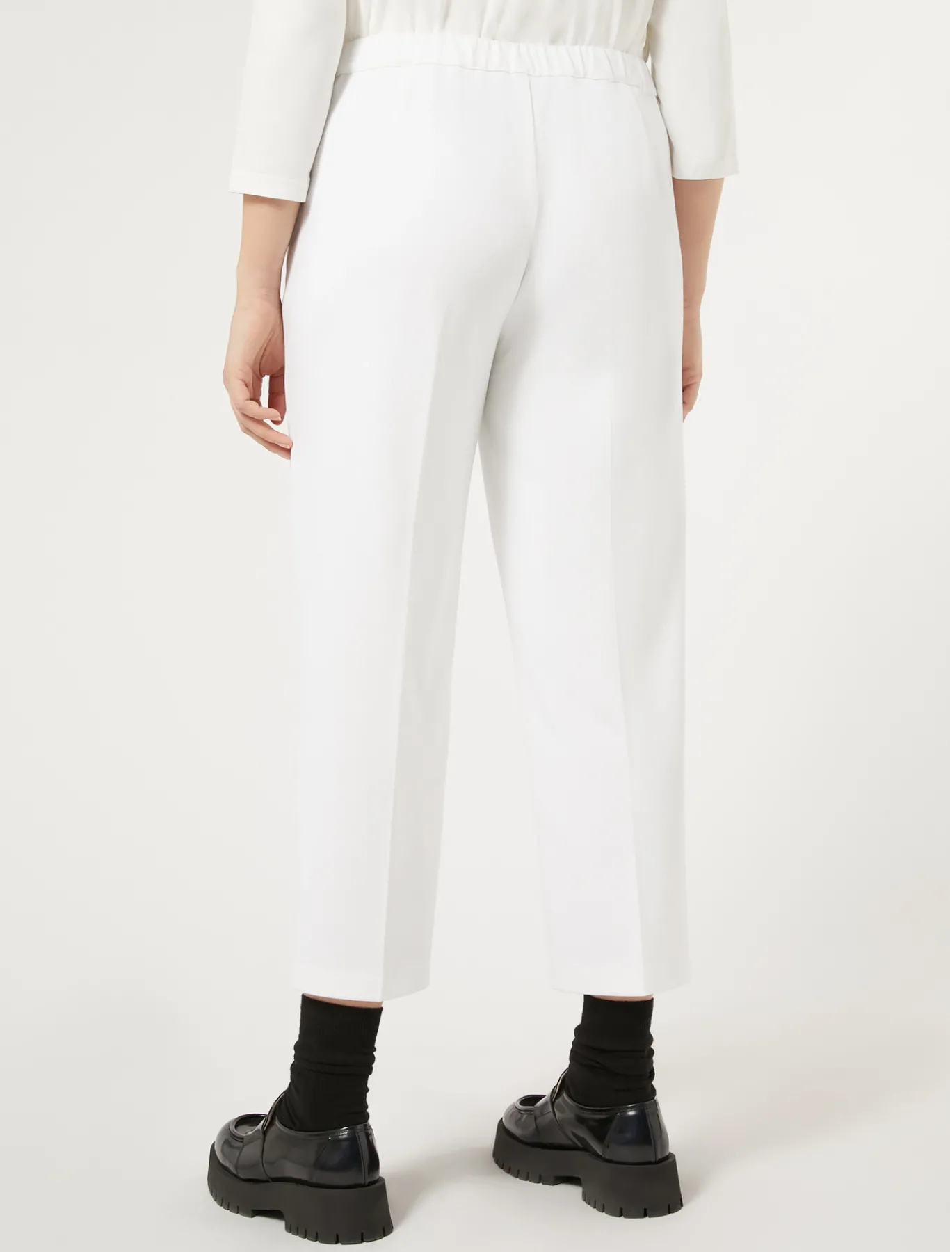 Marina Rinaldi Pantalon en jersey point Milano BLANC Hot