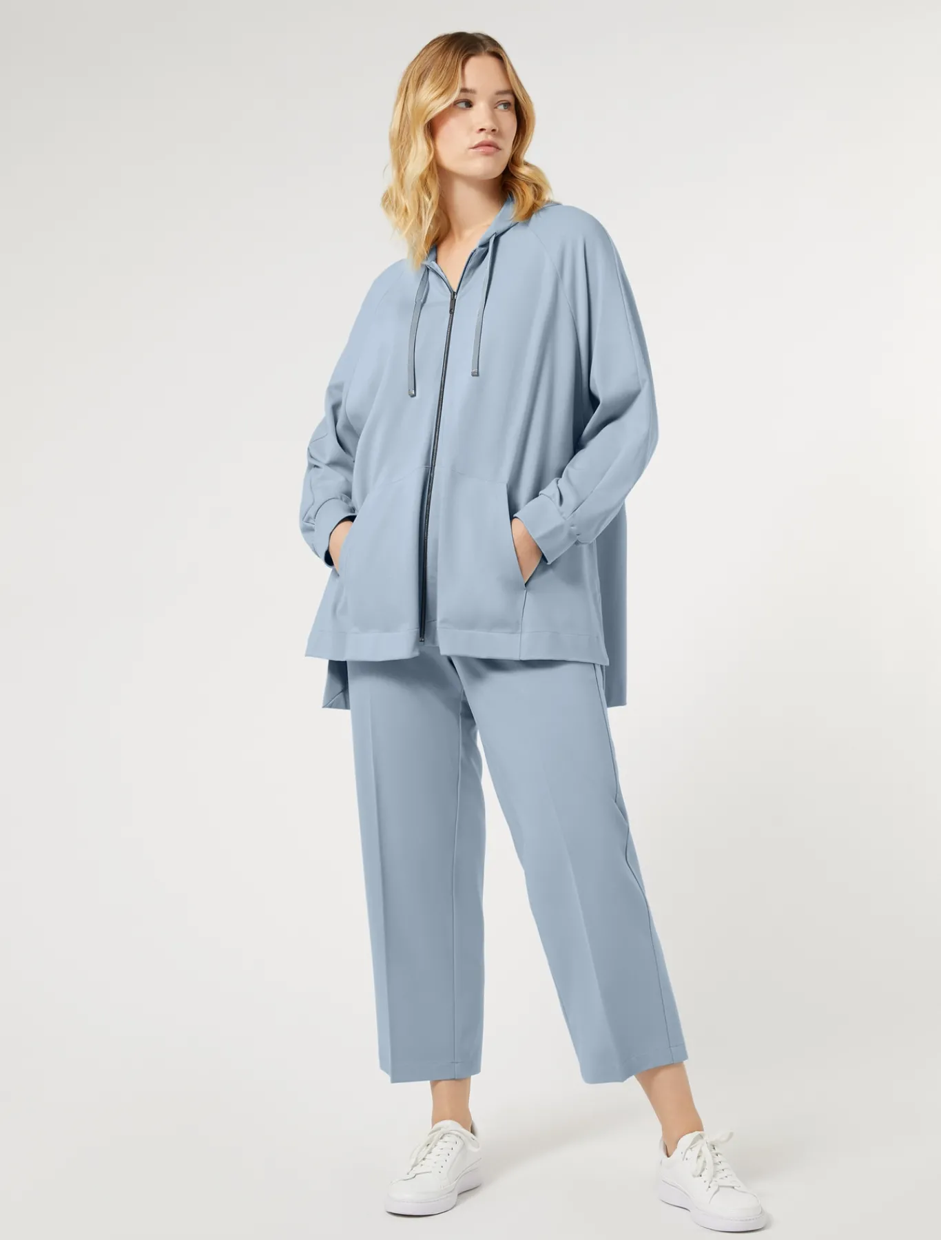 Marina Rinaldi Pantalon en jersey point Milano AZURE Sale