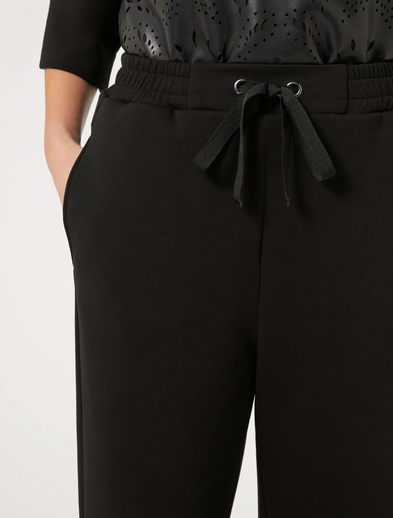 Marina Rinaldi Pantalon en jersey scuba NOIR Clearance