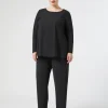 Marina Rinaldi Pantalon en jersey technique NOIR Discount