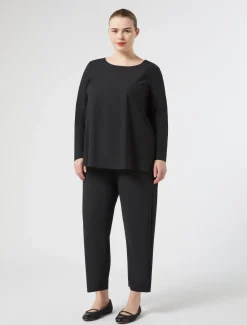 Marina Rinaldi Pantalon en jersey technique NOIR Discount