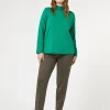 Marina Rinaldi Pantalon en jersey teint en fil CAFE Fashion