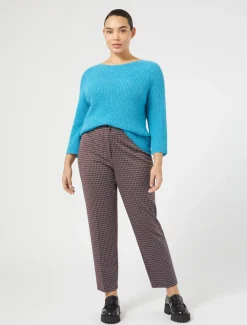 Marina Rinaldi Pantalon en jersey teint en fil MANDARINE Outlet