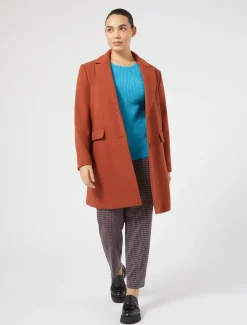 Marina Rinaldi Pantalon en jersey teint en fil MANDARINE Outlet