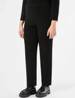 Marina Rinaldi Pantalon en laine et lurex NOIR Best