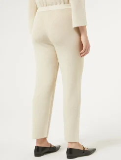 Marina Rinaldi Pantalon en laine et lurex IVOIRE New