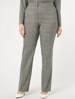 Marina Rinaldi Pantalon en laine foulée NOIRBLANC New