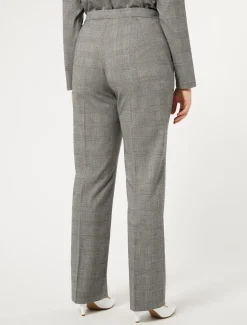 Marina Rinaldi Pantalon en laine foulée NOIRBLANC New