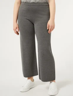 Marina Rinaldi Pantalon en laine mélangée GRISBLEU Outlet