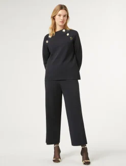 Marina Rinaldi Pantalon en maille BLEUNUIT Discount