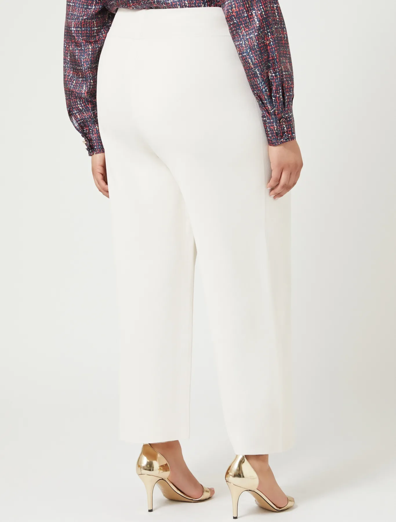Marina Rinaldi Pantalon en maille IVOIRE Clearance