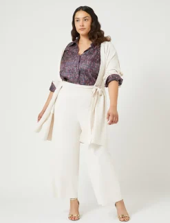 Marina Rinaldi Pantalon en maille IVOIRE Clearance