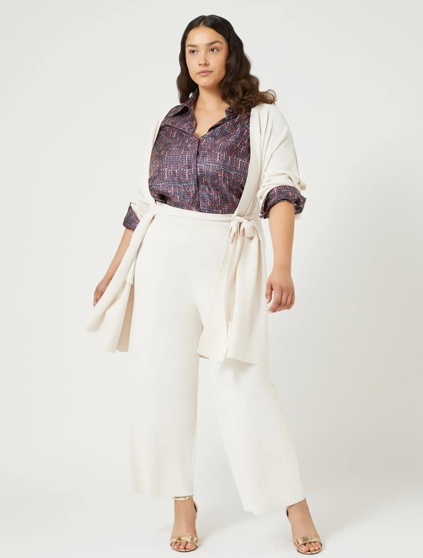 Marina Rinaldi Pantalon en maille IVOIRE Clearance