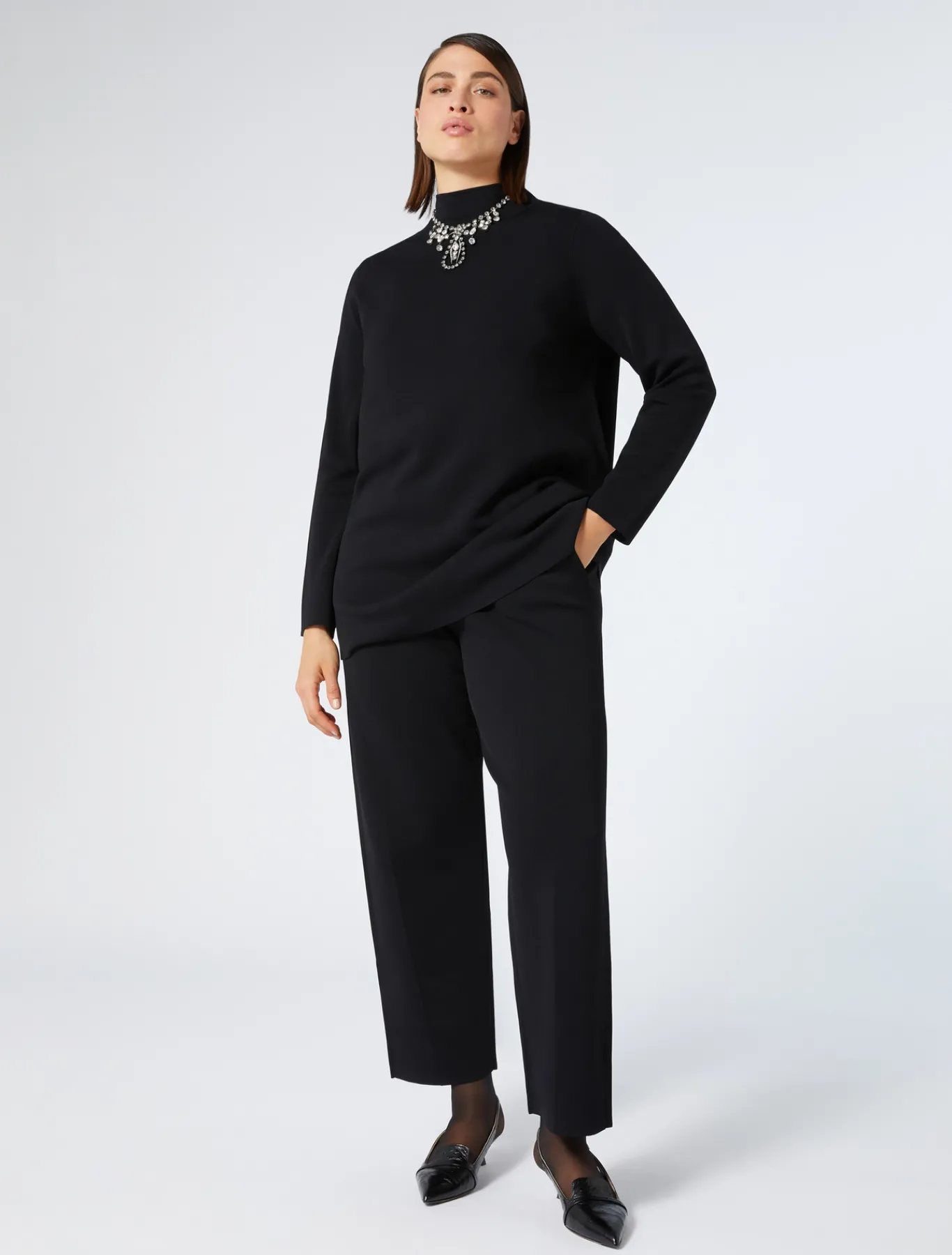 Marina Rinaldi Pantalon en maille NOIR Hot
