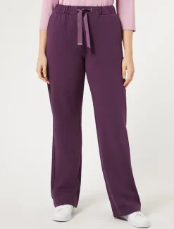 Marina Rinaldi Pantalon en molleton de coton stretch VIOLET Outlet