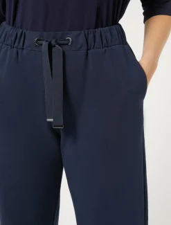 Marina Rinaldi Pantalon en molleton de coton stretch BLEU Best