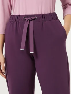 Marina Rinaldi Pantalon en molleton de coton stretch VIOLET Outlet