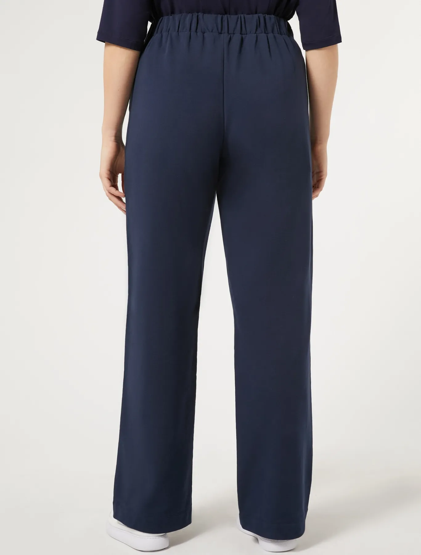 Marina Rinaldi Pantalon en molleton de coton stretch BLEU Best