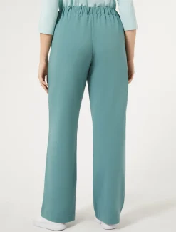 Marina Rinaldi Pantalon en molleton de coton stretch VERTSAUGE New