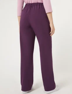 Marina Rinaldi Pantalon en molleton de coton stretch VIOLET Outlet