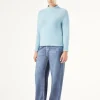 Marina Rinaldi Pantalon en molleton imprimé BLEUET Discount