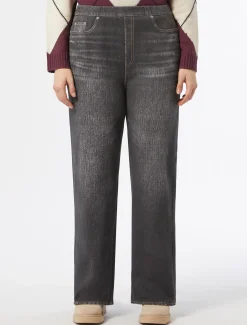 Marina Rinaldi Pantalon en molleton imprimé NOIR Fashion