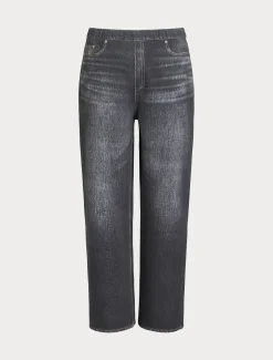 Marina Rinaldi Pantalon en molleton imprimé NOIR Fashion