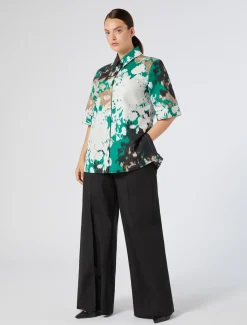 Marina Rinaldi Pantalon en popeline de coton NOIR Best