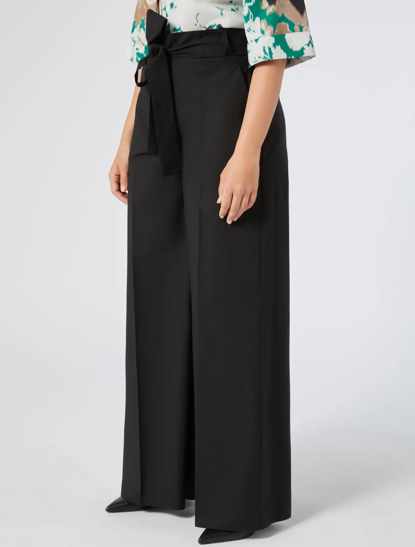 Marina Rinaldi Pantalon en popeline de coton NOIR Best