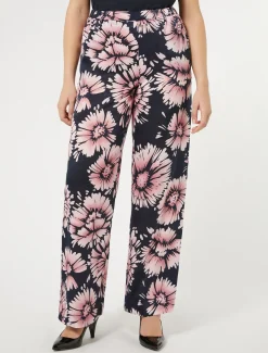 Marina Rinaldi Pantalon en satin BLEUNUIT Outlet