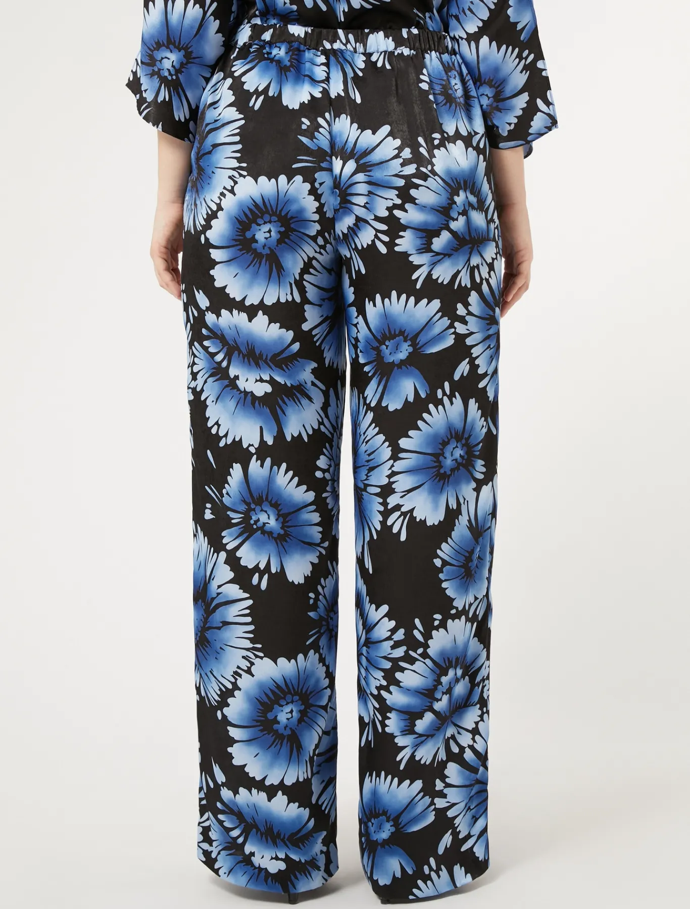 Marina Rinaldi Pantalon en satin NOIR New
