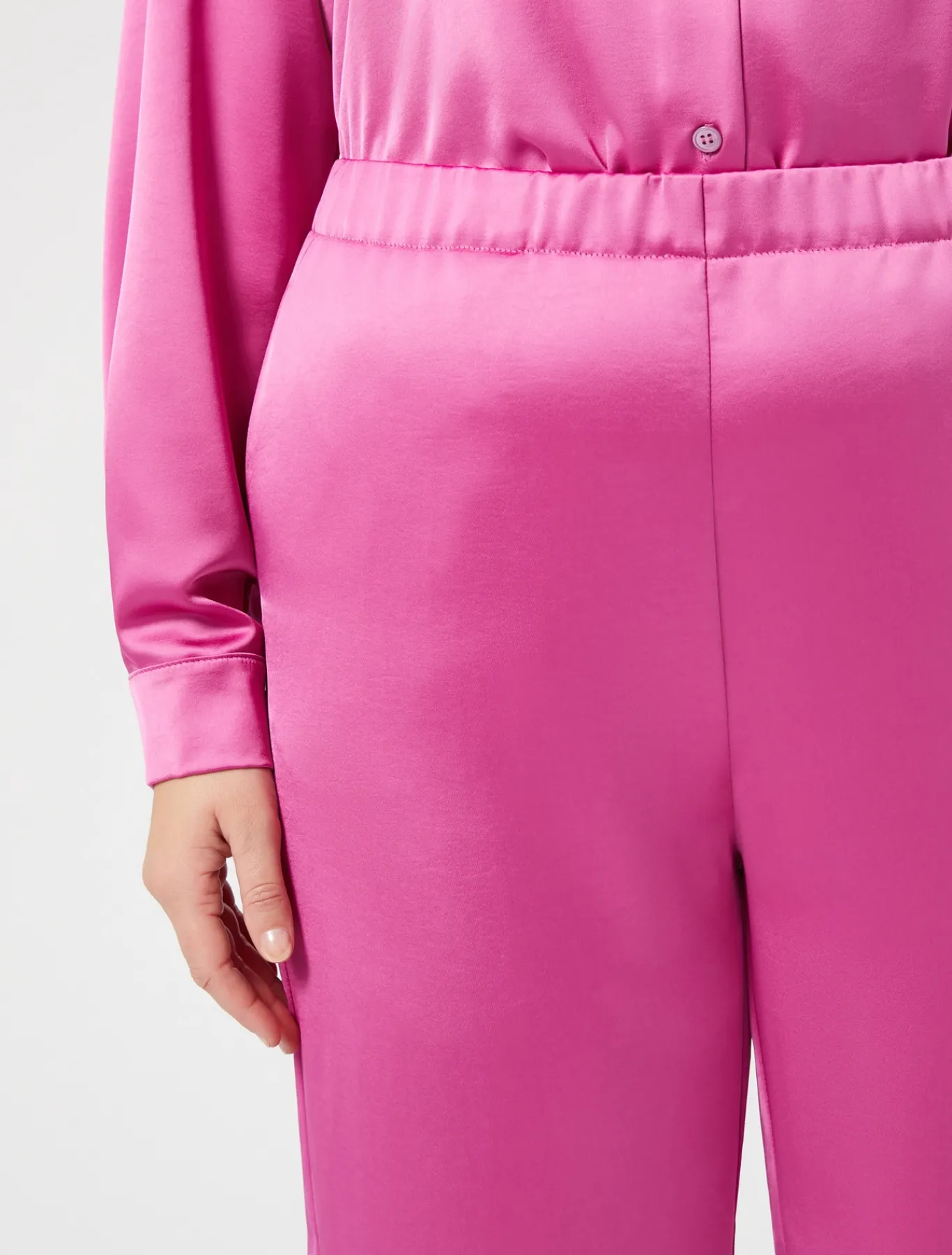 Marina Rinaldi Pantalon en satin fluide VIEUXROSE Outlet