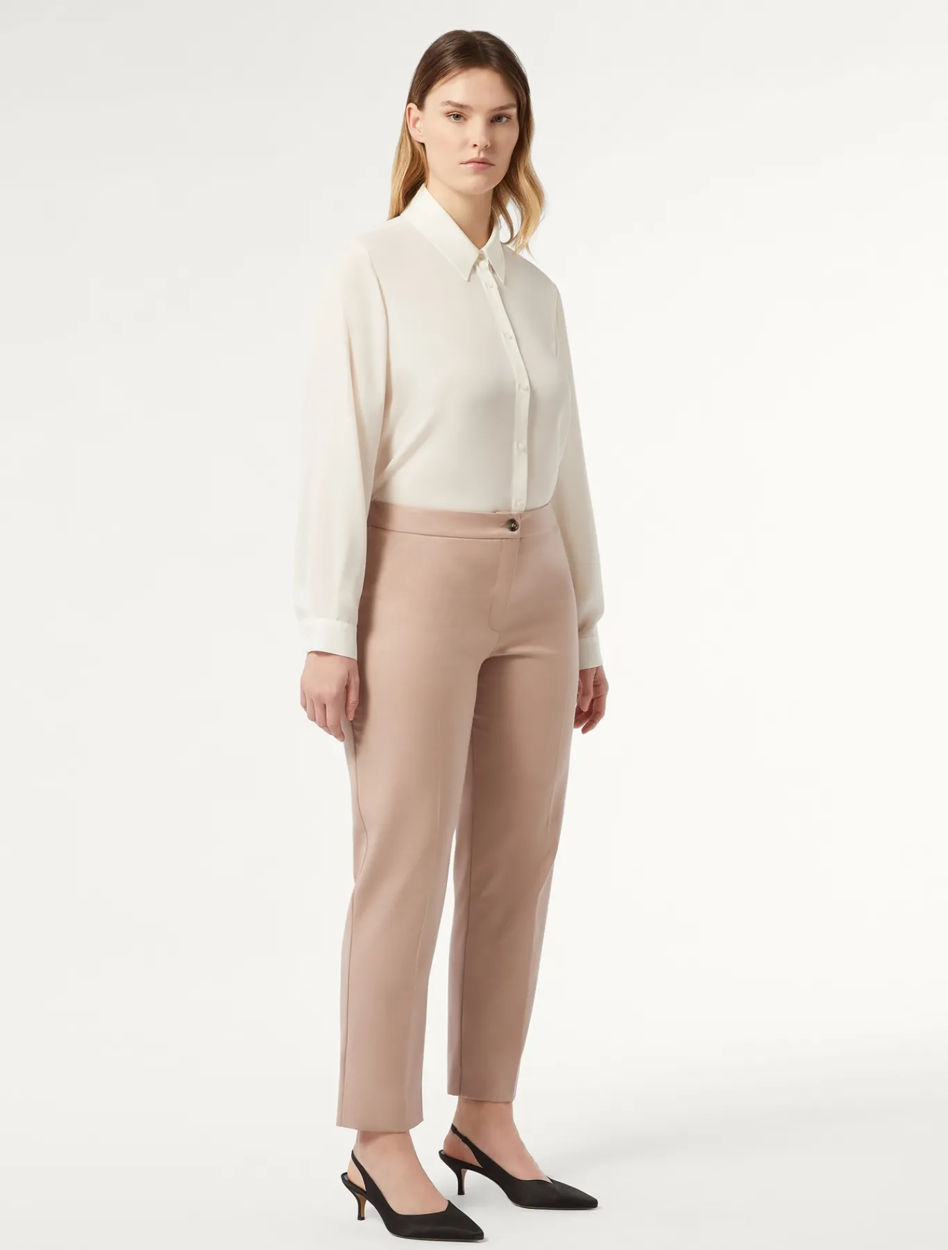 Marina Rinaldi Pantalon en sergé MAUVE New