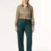 Marina Rinaldi Pantalon en sergé VERTFONCE' Online