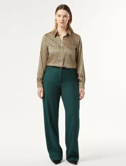 Marina Rinaldi Pantalon en sergé VERTFONCE' Online